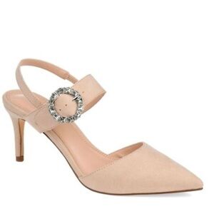 JOURNEE COLLECTION Womens Pink Gem Cecelia Toe Stiletto Pumps Shoes 9